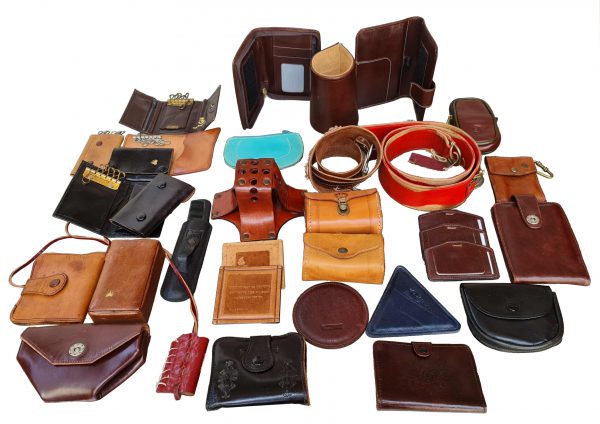 leather accessories and key holders